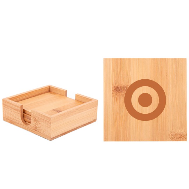 Bamboo Coaster Set Target Bullseye Shop