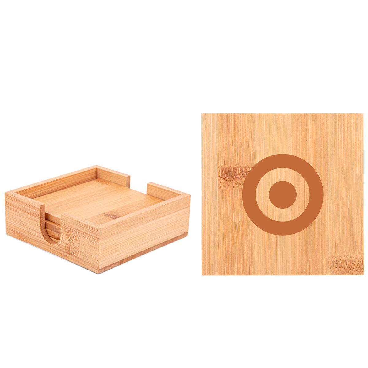 Bamboo Coaster Set Target Bullseye Shop