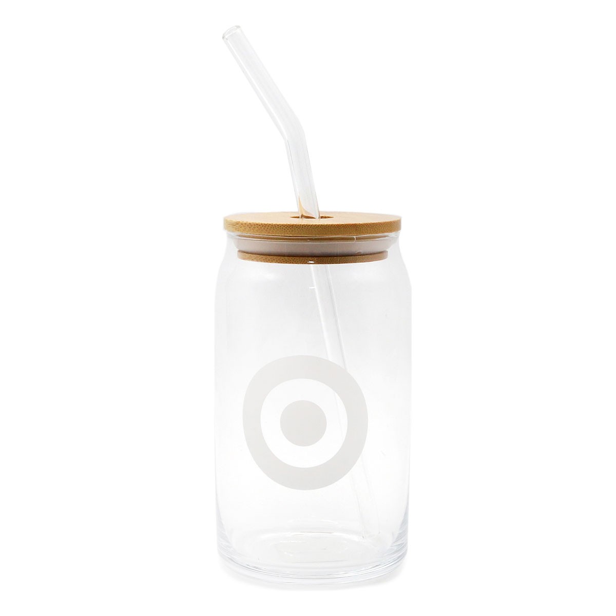 Glass Cup With Lid and Straw 