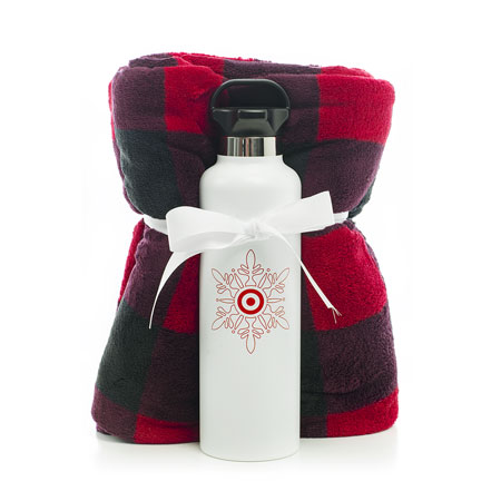 Holiday Blanket and Bottle Gift Set
